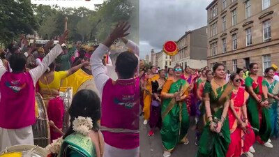 Ganesh Chaturthi being celebrated abroad has sparked a debate online (X/@SriramMadras) Ganesh Chaturthi being celebrated abroad has sparked a debate online (X/@SriramMadras)