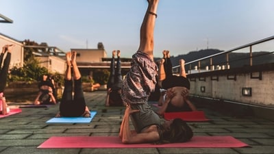 Shoulder stand improves blood flow to the brain and also supports the pituitary gland. Shoulder stand improves blood flow to the brain and also supports the pituitary gland.