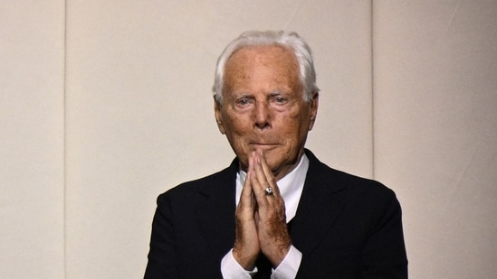 Giorgio Armani, the iconic Italian designer, has died at 91. (Photo by Bertrand GUAY / AFP) (AFP)