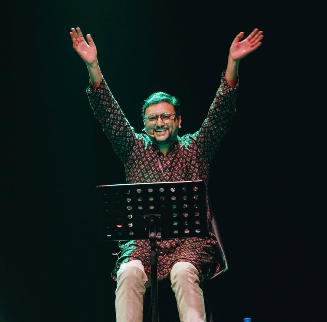 A scene from Aur Karo Theatre, performed by actor-writer Gopal Datt.