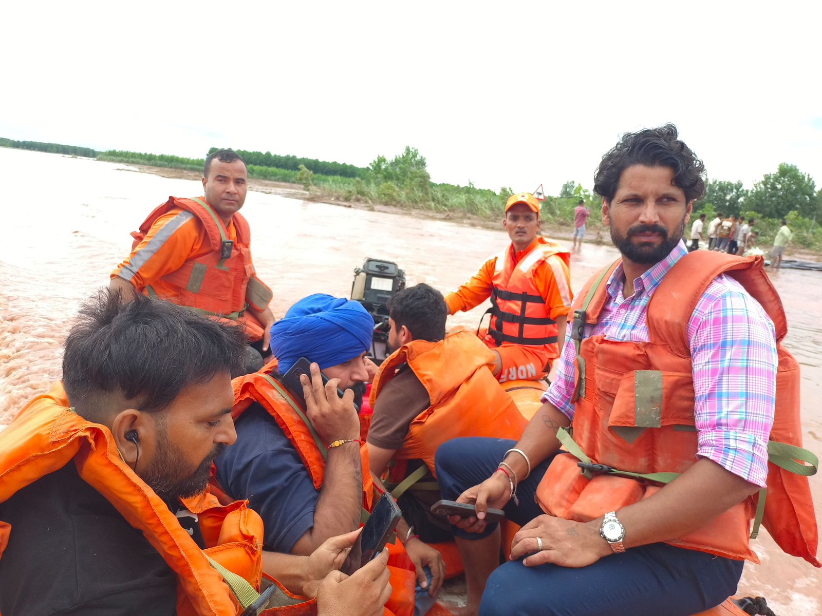 Rupinder Pal Singh during recue operations in Punjab.