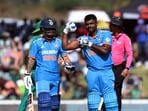 File photo of Sanju Samson (R) with Rinku Singh.
