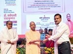 Chief minister Yogi Adityanath, during a programme organised on the occasion of Teachers’ Day, in Lucknow on Friday. (@myogiadityanath X/ANI Photo) Chief minister Yogi Adityanath, during a programme organised on the occasion of Teachers’ Day, in Lucknow on Friday. (@myogiadityanath X/ANI Photo)