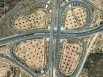 An aerial view shows partially opened stretch of Bengaluru-Chennai Expressway in Hoskote. An aerial view shows partially opened stretch of Bengaluru-Chennai Expressway in Hoskote.