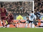 Lionel Messi scored a stunning brace for Argentina. Lionel Messi scored a stunning brace for Argentina.