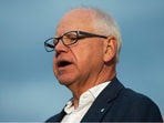 Tim Walz said, "Just saying, just saying, there will be news sometime, just so you know, there will be news."