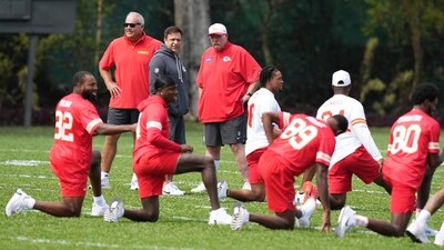 The Kansas City Chiefs will face the Los Angeles Chargers on September 5 in São Paulo, featuring Kamasi Washington singing the U.S. anthem. (AP Photo/Fernando Llano) (AP)