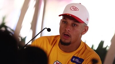 Kansas City Chiefs' Patrick Mahomes during a press conference. (REUTERS)