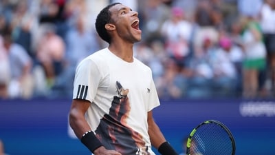 Felix Auger-Aliassime is into the second US Open semifinal of his career. (Getty Images via AFP) Felix Auger-Aliassime is into the second US Open semifinal of his career. (Getty Images via AFP)