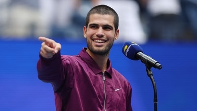 Carlos Alcaraz became the fifth man in the Open Era to reach seven Grand Slam finals before turning 23, joining the likes of Bjorn Borg, Rafael Nadal, Mats Wilander and Jim Courier. (Getty Images via AFP) Carlos Alcaraz became the fifth man in the Open Era to reach seven Grand Slam finals before turning 23, joining the likes of Bjorn Borg, Rafael Nadal, Mats Wilander and Jim Courier. (Getty Images via AFP)