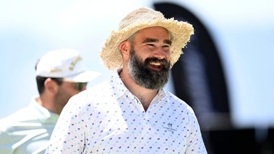 Jason Kelce reacted to the Jalen Carter ejection row (Getty Images via AFP) Jason Kelce reacted to the Jalen Carter ejection row (Getty Images via AFP)