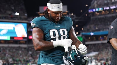 Jalen Carter was penalized for unsportsmanlike conduct and disqualified from the game. (Reuters) Jalen Carter was penalized for unsportsmanlike conduct and disqualified from the game. (Reuters)