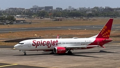 FILE PHOTO: A SpiceJet passenger aircraft taxis on the tarmac at Chhatrapati Shivaji International Airport in Mumbai. (REUTERS)