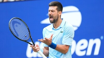 Novak Djokovic's only glimmer of hope came in the second set, when he roared to a 3-0 lead. However, Carlos Alcaraz raised his game, got the break back, before winning the tie-break.&nbsp; (IMAGN IMAGES via Reuters Connect)