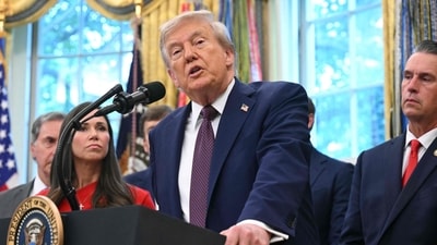 US President Donald Trump speaks in the Oval Office of the White House in Washington, DC, on September 2, 2025. (AFP)