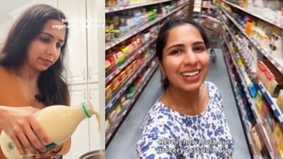 An Indian woman in San Francisco shared her monthly grocery spend. (Instagram/shiveetalks) An Indian woman in San Francisco shared her monthly grocery spend. (Instagram/shiveetalks)