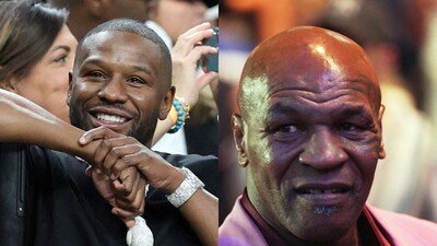 Mike Tyson and Floyd Mayweather are set to fight in spring 2026. (AFP)
