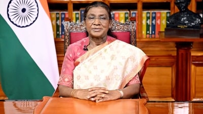 The president said that the National Education Policy aims to make India a global knowledge superpower. (Office of President/ANI) The president said that the National Education Policy aims to make India a global knowledge superpower. (Office of President/ANI)