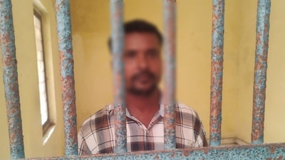 Vishwakarma Chauhan tells police he felt ‘no regret’ after shooting wife dead in Gorakhpur market (X/@Gorakhpurpolice) Vishwakarma Chauhan tells police he felt ‘no regret’ after shooting wife dead in Gorakhpur market (X/@Gorakhpurpolice)