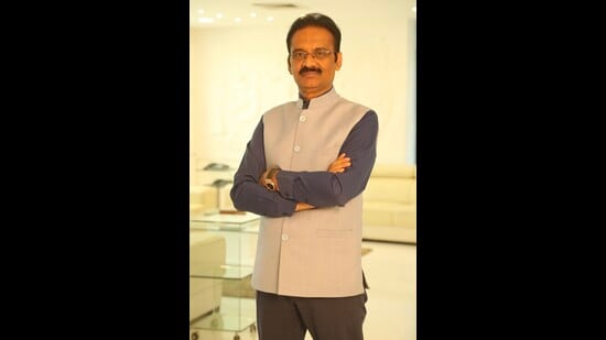 Aam Aadmi Party’s Rajya Sabha MP and Lovely Professional University (LPU) chancellor Ashok Mittal. (HT)