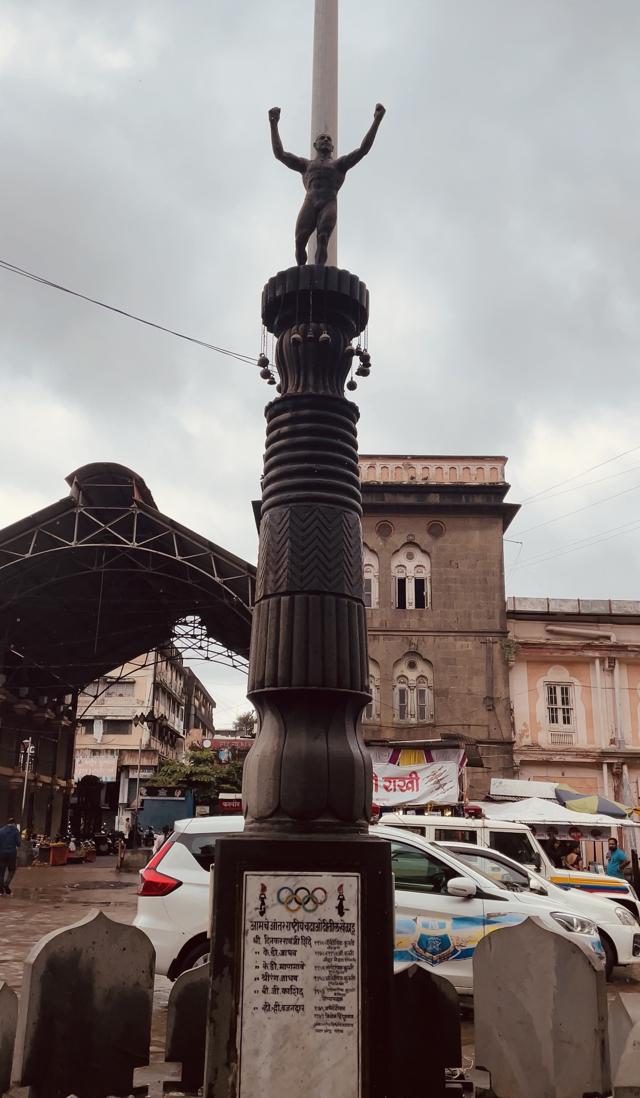 Kolhapur’s monument to its Olympic wrestlers (Veidehi Gite)
