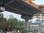 Except Sinhagad Road flyover, projects at Katraj (in pic), University Chowk and Koregaon Park remain stuck in delays. (MAHENDRA KOLHE/HT) Except Sinhagad Road flyover, projects at Katraj (in pic), University Chowk and Koregaon Park remain stuck in delays. (MAHENDRA KOLHE/HT)