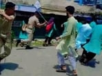 Police said the situation escalated when some protesters attacked the cops. Police said the situation escalated when some protesters attacked the cops.