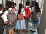 School children (Praful Gangurde/HT Photo) (HT PHOTO)