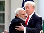 In this June 27, 2017 file image Prime Minister Narendra Modi and Donald Trump exchange greetings at a joint press conference in Washington In this June 27, 2017 file image Prime Minister Narendra Modi and Donald Trump exchange greetings at a joint press conference in Washington