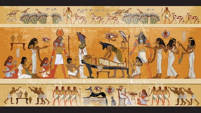 A wall painting from the tomb of King Tutankhamun. Spices were used in burial rites. Replicas were also found in this and other Ancient Egyptian tombs. (Adobe Stock)