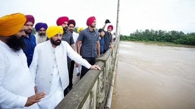 CM Bhagwant Mann had been touring the flood-affected areas and meeting residents earlier this week before he was taken ill. (Bhagwant Mann/X) CM Bhagwant Mann had been touring the flood-affected areas and meeting residents earlier this week before he was taken ill. (Bhagwant Mann/X)