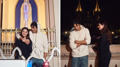 Ahaan Panday and Aneet Padda celebrating 50 days of Saiyaara. Ahaan Panday and Aneet Padda celebrating 50 days of Saiyaara.