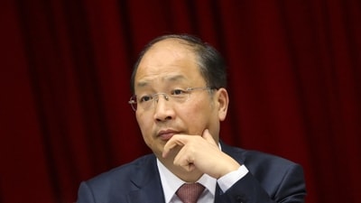 Yi Huiman was let go from his post as chairman of the China Securities Regulatory Commission in February last year and replaced by a former close colleague of Premier Li Qiang. (Reuters File)