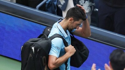 Novak Djokovic walks off the court after losing to Carlos Alcaraz. (Getty Images via AFP) Novak Djokovic walks off the court after losing to Carlos Alcaraz. (Getty Images via AFP)