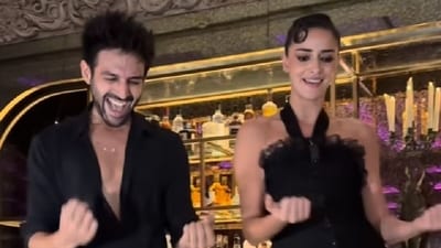 Kartik Aaryan and Ananya Panday groove to Jumma Chumma at Tu Meri Main Tera, Main Tera Tu Meri wrap party