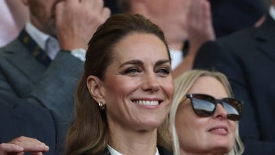 Kate Middleton showcases her darker hair at a recent public event after debuting blonde locks. Action Images via Reuters/Paul Childs (Action Images via Reuters)