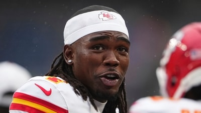 Kansas City Chiefs wide receiver Rashee Rice (4) reacts during warm ups before an NFL preseason football game against the Seattle Seahawks, (AP) Kansas City Chiefs wide receiver Rashee Rice (4) reacts during warm ups before an NFL preseason football game against the Seattle Seahawks, (AP)