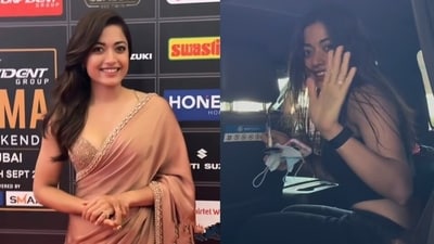 Rashmika Mandanna was spotted with a ring on her finger, making people wonder if she was engaged. (Instagram: Snehkumar Zala) Rashmika Mandanna was spotted with a ring on her finger, making people wonder if she was engaged. (Instagram: Snehkumar Zala)