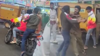 A road rage incident in Bengaluru went viral as police posted a video showing a man with a dagger; he was later booked. (Instagram/blrcitypolice) A road rage incident in Bengaluru went viral as police posted a video showing a man with a dagger; he was later booked. (Instagram/blrcitypolice)