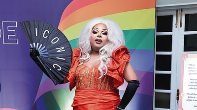 Drag performance by Lush Monsoon, also known as Aishwarya Ayushmaan.
