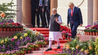 File image: Prime Minister Narendra Modi and US President Donald Trump at Hyderabad House in Delhi (PTI) File image: Prime Minister Narendra Modi and US President Donald Trump at Hyderabad House in Delhi (PTI)