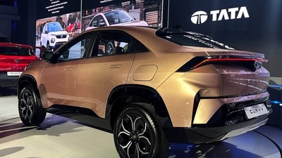Tata Motors' Curvv SUV on display during a launch event (REUTERS/File)