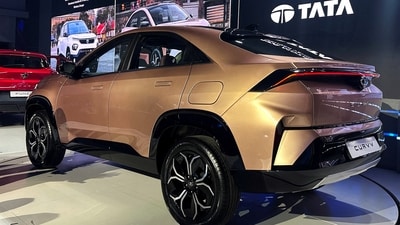 Tata Motors' Curvv SUV on display during a launch event (REUTERS/File)