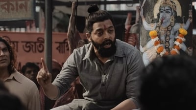 The Bengal Files box office collection day 2: Sourav Das as Gopal Patha in a still from the film. The Bengal Files box office collection day 2: Sourav Das as Gopal Patha in a still from the film.