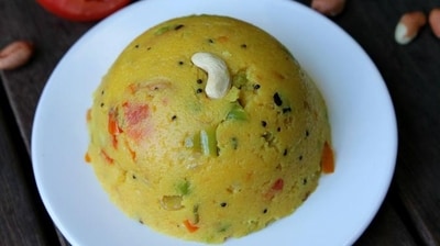 Upma can be a healthy breakfast option for gut health, depending on the ingredients used. (Pic courtesy: Hebbarskitchen.com) Upma can be a healthy breakfast option for gut health, depending on the ingredients used. (Pic courtesy: Hebbarskitchen.com)
