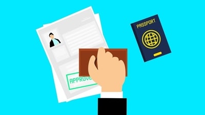 A representative image of a work visa and passport. (HT) A representative image of a work visa and passport. (HT)