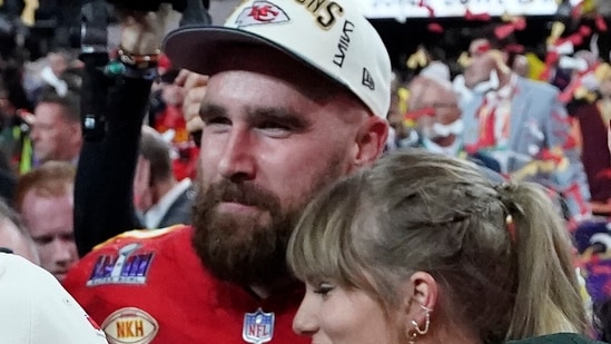Taylor Swift expressed excitement about Xavier Worthy joining the Kansas City Chiefs when she appeared on Travis Kelce's podcast. (AFP)