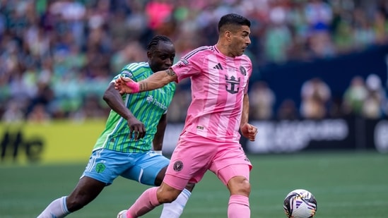 Luis Suarez punished for spitting at a member of the Seattle Sounders’ coaching staff (AP)