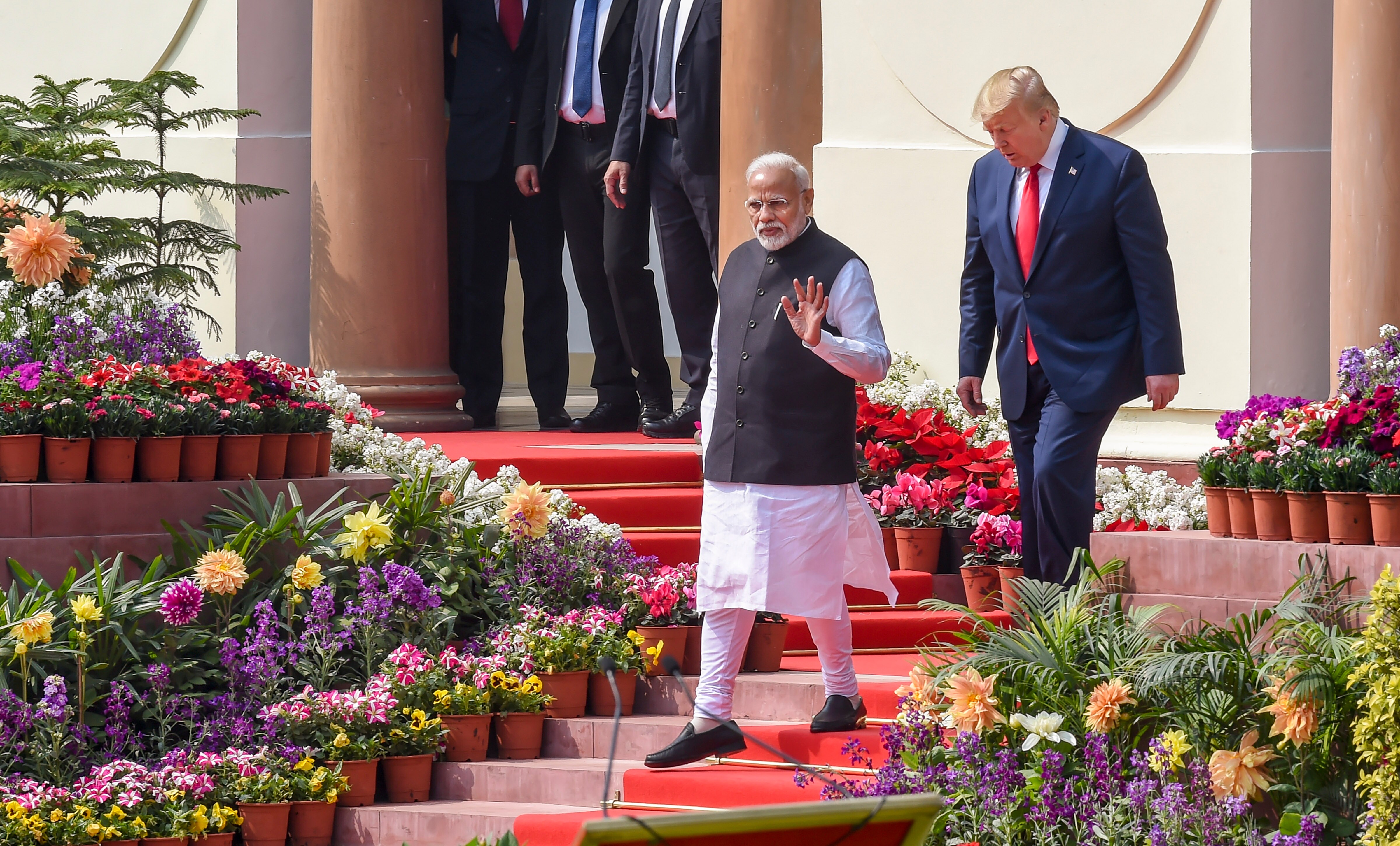 Prime Minister Narendra Modi and US President Donald Trump in Delhi. (PTI/Representative) Prime Minister Narendra Modi and US President Donald Trump in Delhi. (PTI/Representative)