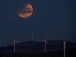 A reddish tint is also visible during the lunar eclipse, which is why the event is also called the ‘Blood Moon’. A reddish tint is also visible during the lunar eclipse, which is why the event is also called the ‘Blood Moon’.